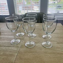 Small Italian Wine Glasses Set of 6 