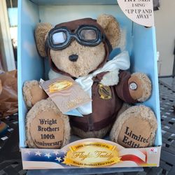 Wright Brothers First Flight Singing Plush Bear