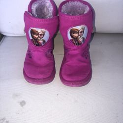 Elsa & Anna Magenta Toddler Girl Boots