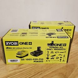 RYOBI ONE+ 18V Lithium-Ion 2.0 Ah Compact Battery and Charger