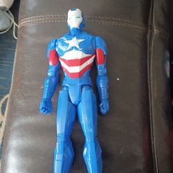 This is a Marvel Titan Hero Series 12-inch Iron Patriot action figure. 