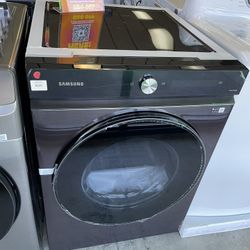 Samsung Bespoke 7.5 Cu Front Load Electric Dryer In Black