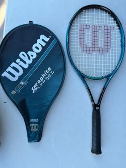 Vintage Wilson Graphite Legacy 8.5 si Oversize Tennis Racquet (with matching cover)