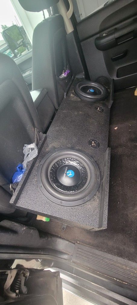 Bosinas 12s Con Cajón Para Gmc Sierra 2010. Doble Cabina