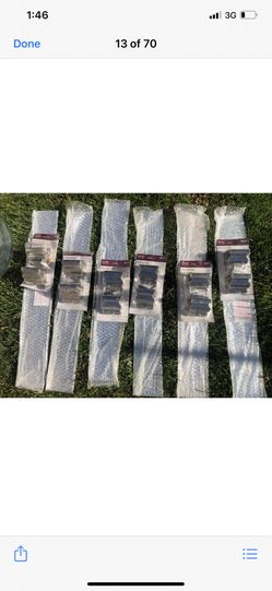 Six glass shelves set