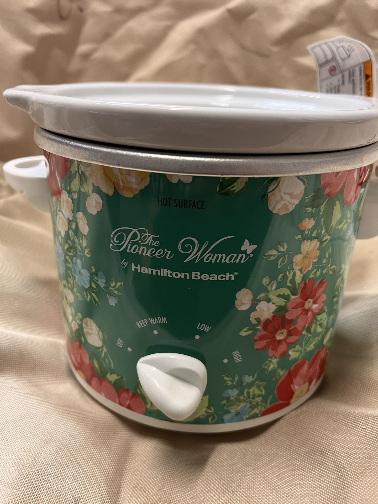 Hamilton Beach Floral Slow Cooker The Pioneer Woman 1.5 Quart Vintage Crock Pot