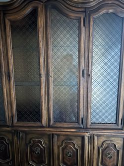 China cabinet, server, marble top night stands