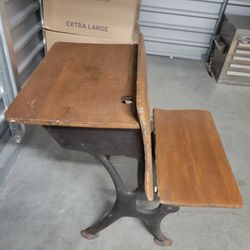Vintage antique schoolhouse desk