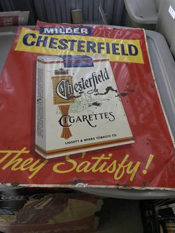 Vintage Tin Sign Poster Cigarette Advertisement Vtg Ad 