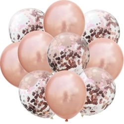 Rose Gold Confetti Ballooons
