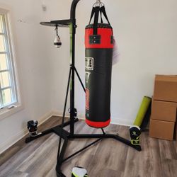 Title boxing heavy bag & speed bag stand combo
