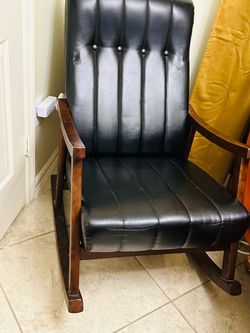 Black leather chair