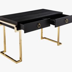 Black and Gold Accent Desk