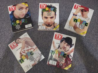The complete 5-cover collector's set of the April 1–7, 2000 issue of TV Guide featuring *NSYNC