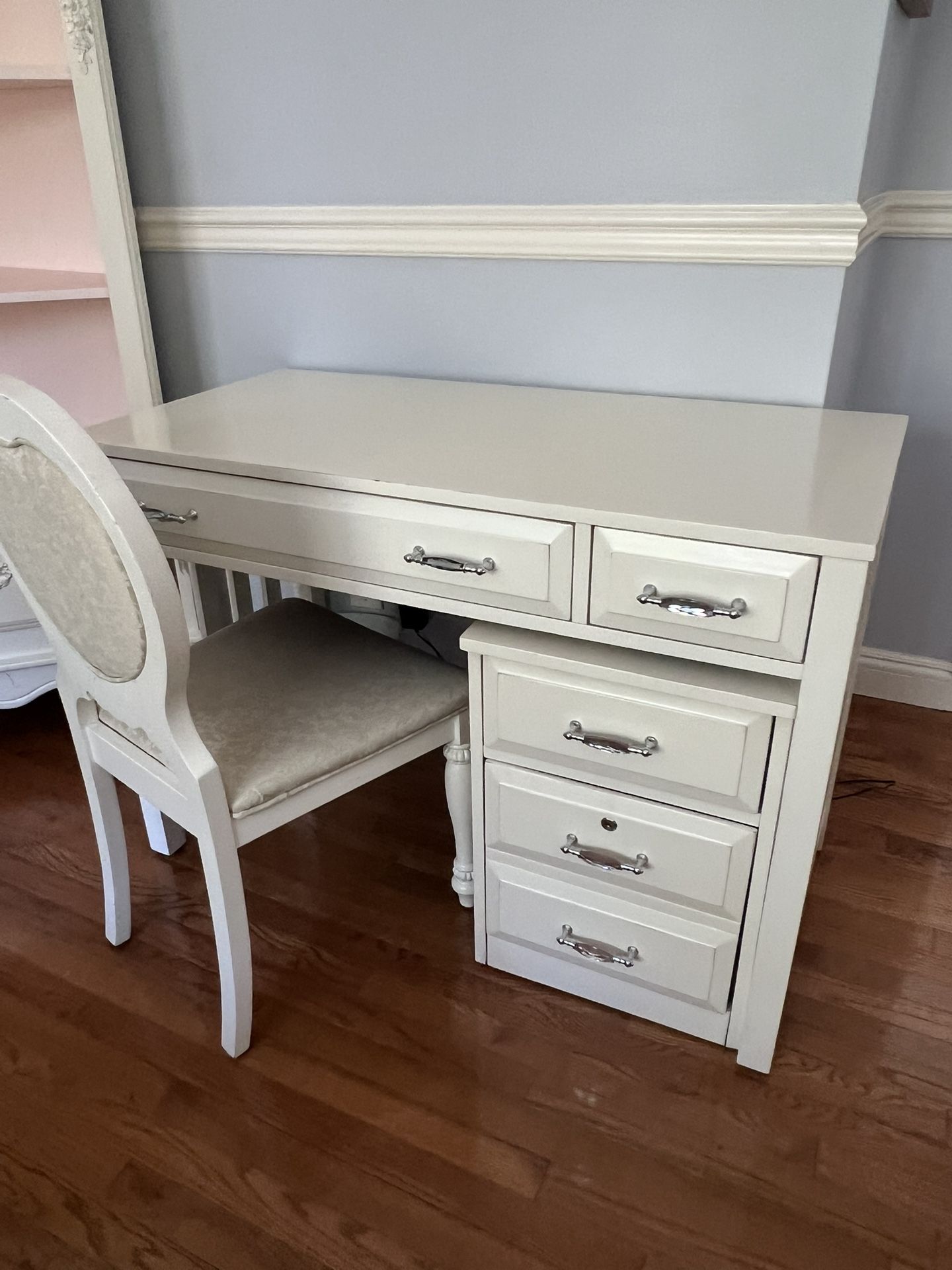 Girls White Desk /chair Corner Bookshelf By AKF Sold Separately Moving Must Go!