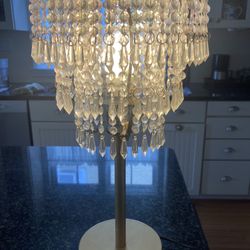 Lamp W/ Teardrop Beads Turn On/ Off Switch