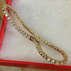 Pulsera gold fillet piedras zirconia Antigua