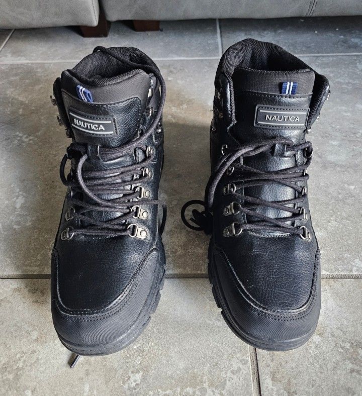 Nautica mens black boots size 12. Worn once