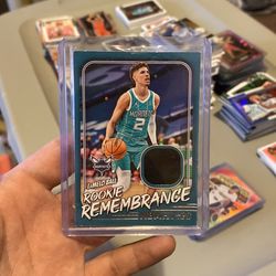 Lamelo Ball Rookie Remembrance NBA Hoops Jersey Card No. RR-LBC