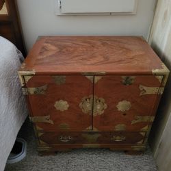 Asian Tansu Style Nightstand