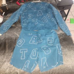 Rue 21 crew neck sweater and shorts
