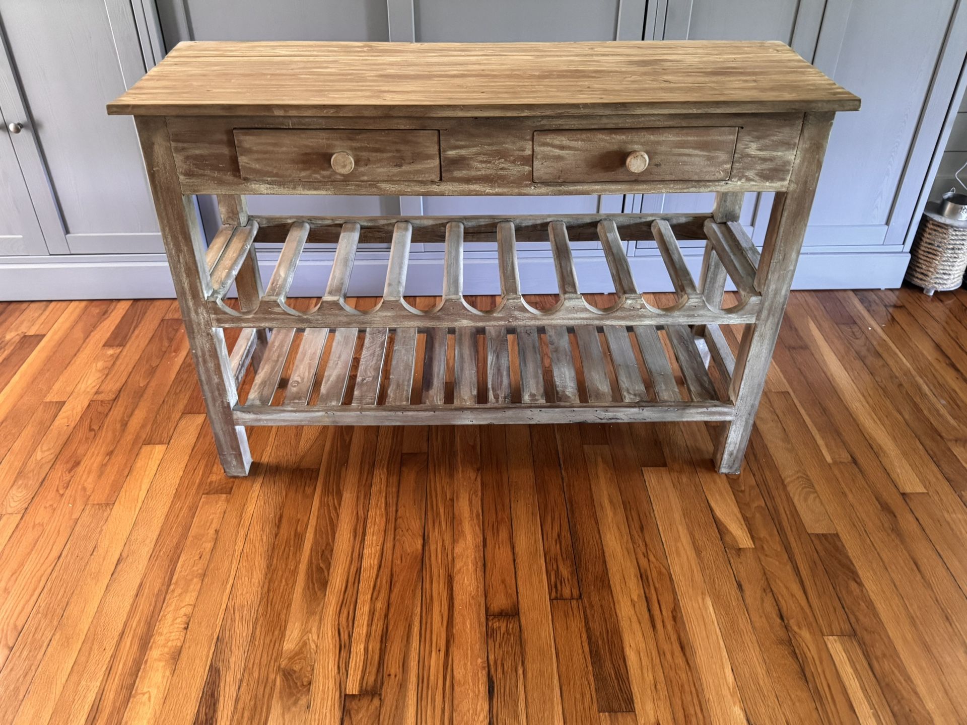 Entryway Table Console Wine Holder