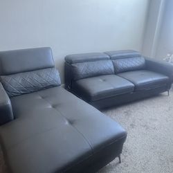 Like New Leather sectional