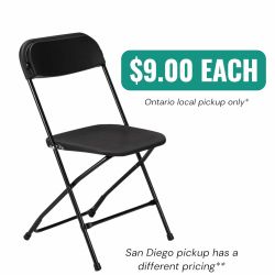 Brand New Black Plastic Folding Chair