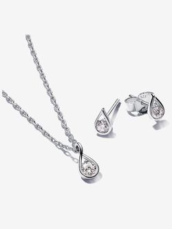 Pandora Brilliance Diamond Necklace and Earring Set