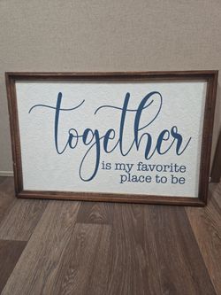 Wood frame distress tissue with writing