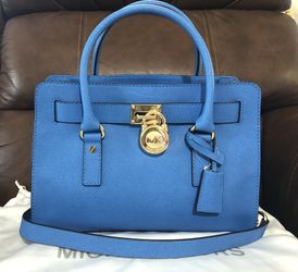 Michael Kors Hamilton Satchel - Heritage Blue Leather