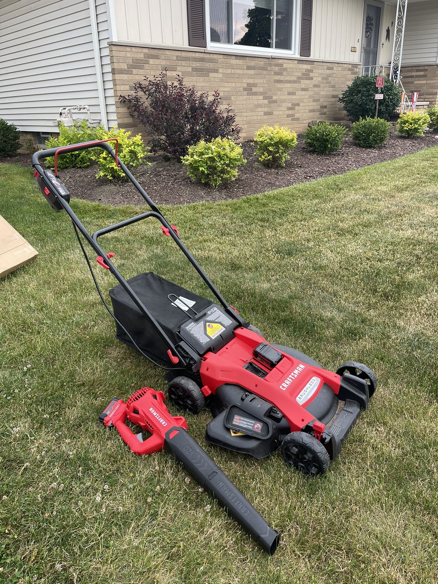 CRAFTSMAN V20 Lawn Mower and CRAFTSMAN 20V MAX Cordless Leaf Blower