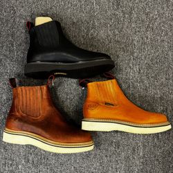 Botines de trabajo de piel • suela gruesa • hechos en México