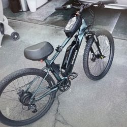 Schwinn Roanoke 29” Adult Step Over Electric Mountain Bike - Teal
