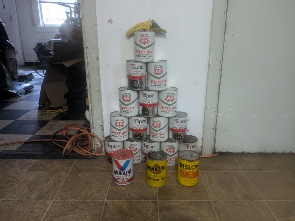vintage oil cans
