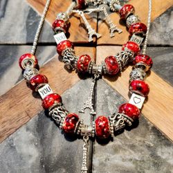 Europea Style Eiffel Tower Necklace Bracelet Earrings Set