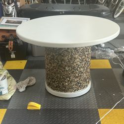 Round Off White Dining Room Table