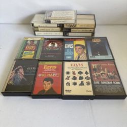 Lot of 15 Elvis Presley  Cassette Blue Hawaii Christmas Album Love Me Tender..