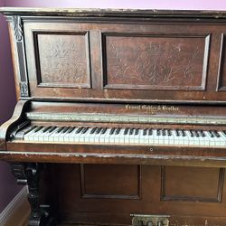 Ernest Gabler and Brother Upright Piano