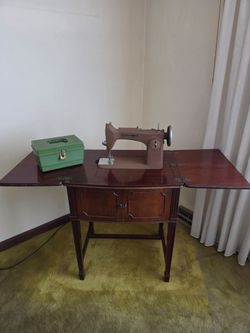 1952 New Home Style LLR, Type J, Sewing Machine Cabinet
