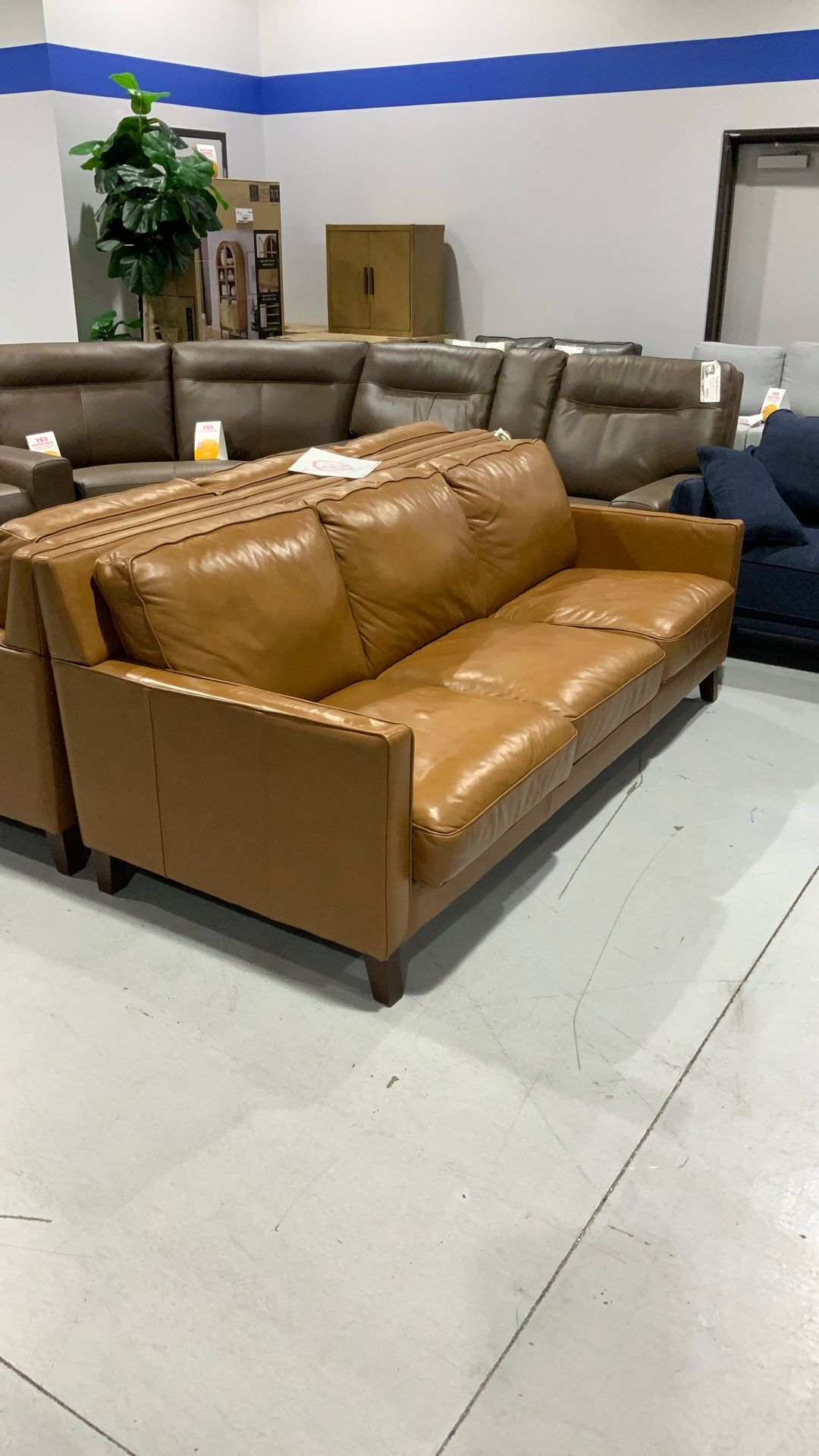 West Park Leather Sofa