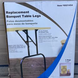 New Replacement Banquet Table Legs - 1 Pair