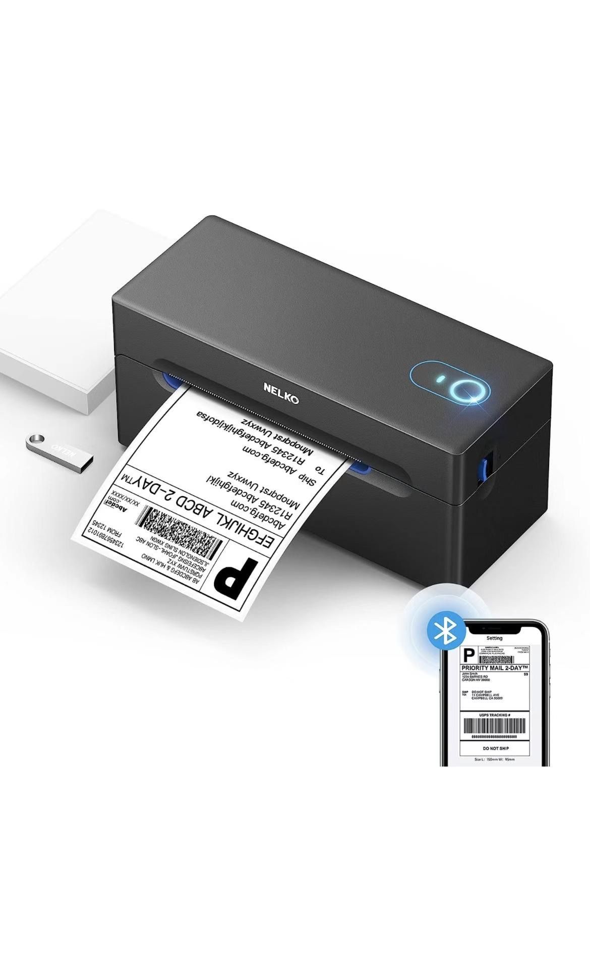 Bluetooth Thermal Shipping Label Printer, Wireless 4x6 Shipping Label Printer for Small Business, Support Android, iPhone and Windows, Widely Used for