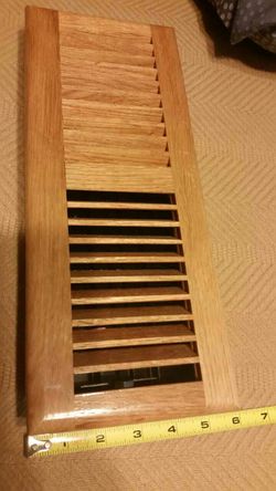 Wood floor heat register cover