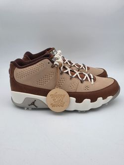 Air Jordan 9 Low Golf x Happy Life 'Woodgrain' Men's Size 10.5