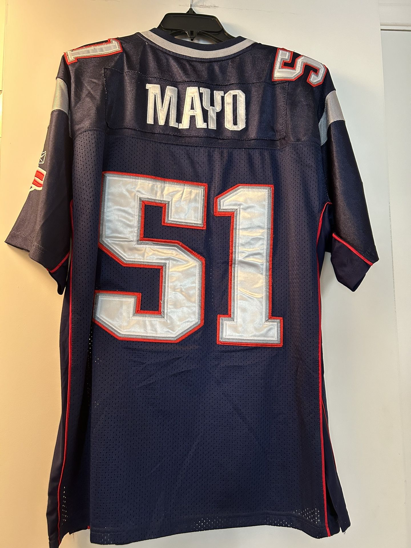 Vintage Reebok Jerod Mayo New England Patriots Football Jersey 