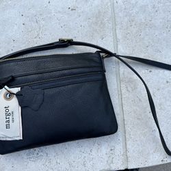 margot crossbody black leather purse. brand new!