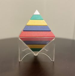 Wedgit Building Blocks Widgets Pyramid EUC Primary Colors Puzzle