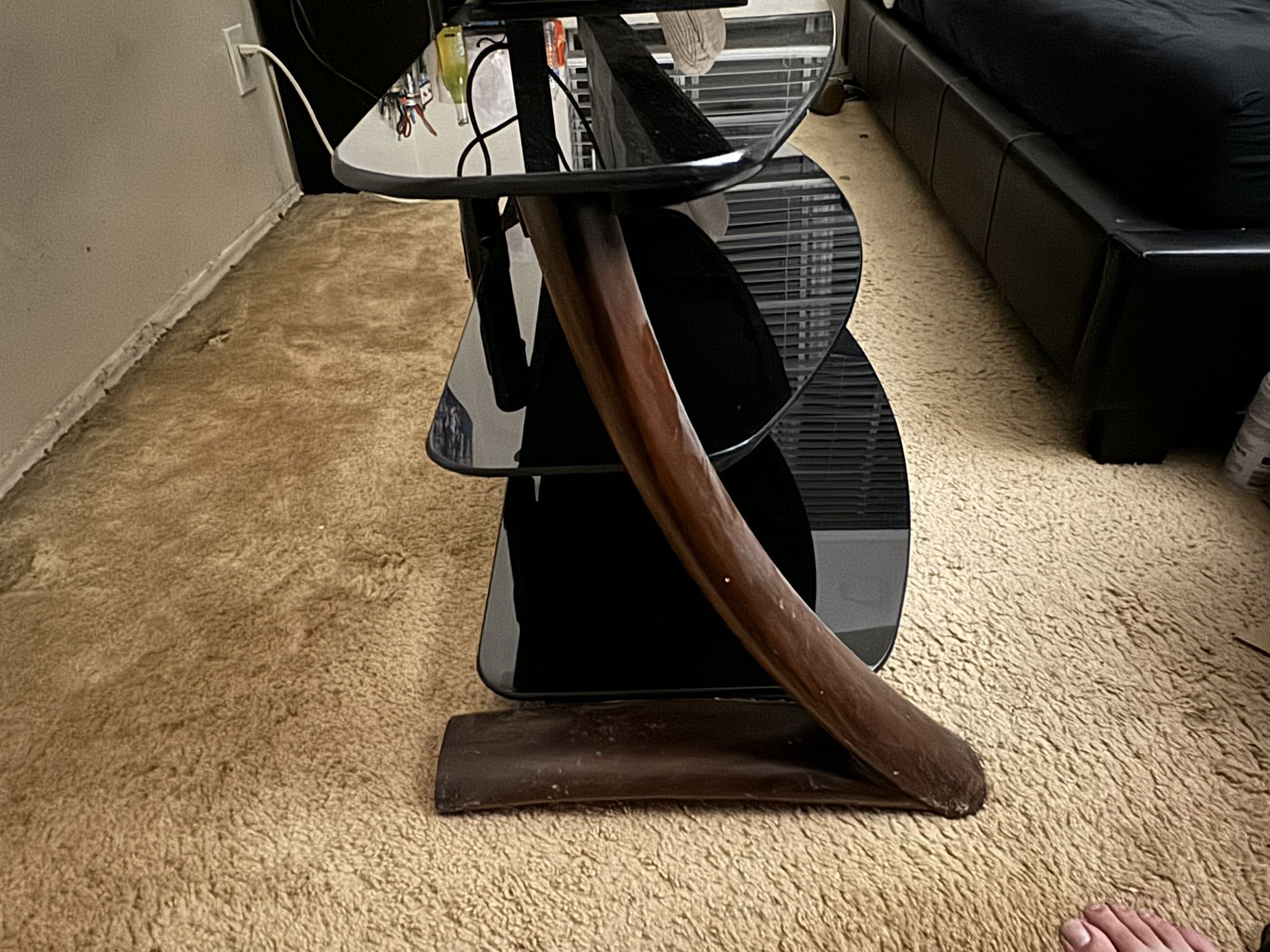 Tv Stand Glass Shelves