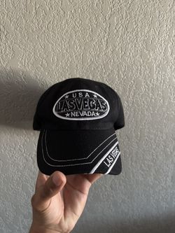 Black And White USA Las Vegas Embroidered Dad Hat 